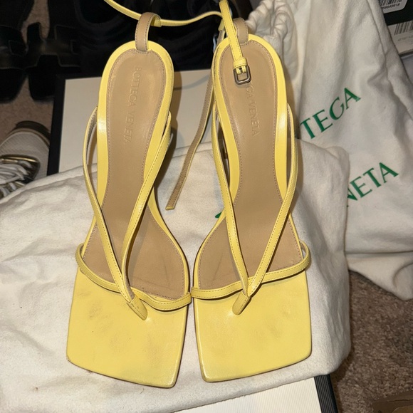 Bottega Veneta Shoes - Bottega Veneta Sunny Yellow Strappy Heels